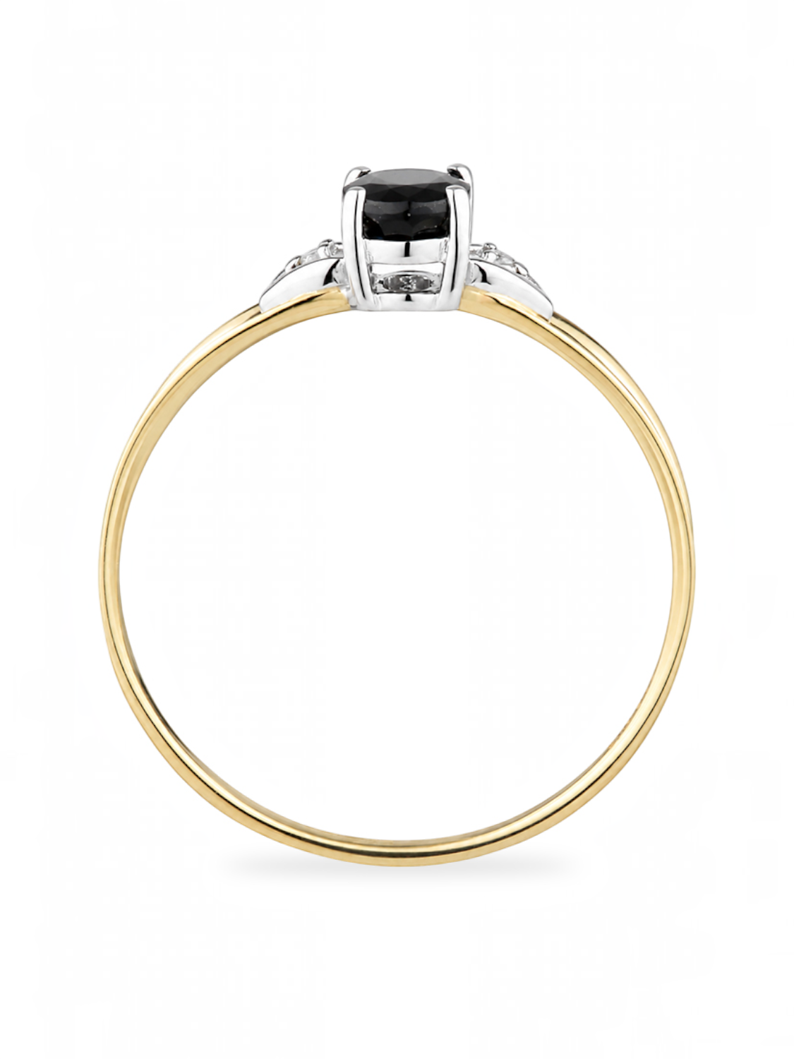 Ring, mit Saphir, 375 Gelbgold