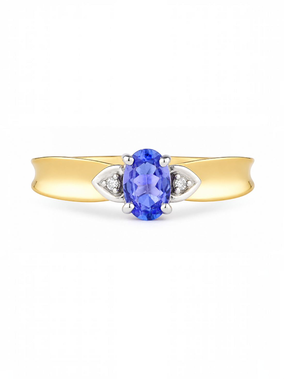 Ring, mit Tansanit, 375 Gelbgold