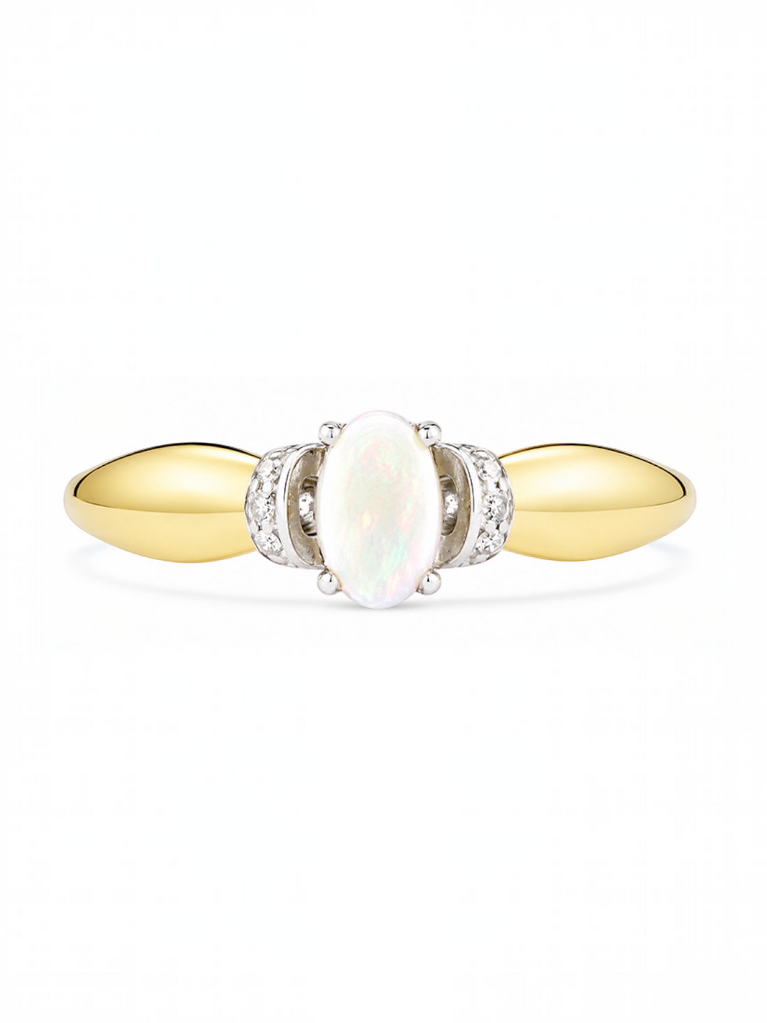 Ring, mit Opal, 375 Gelbgold