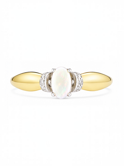 Ring, mit Opal, 375 Gelbgold