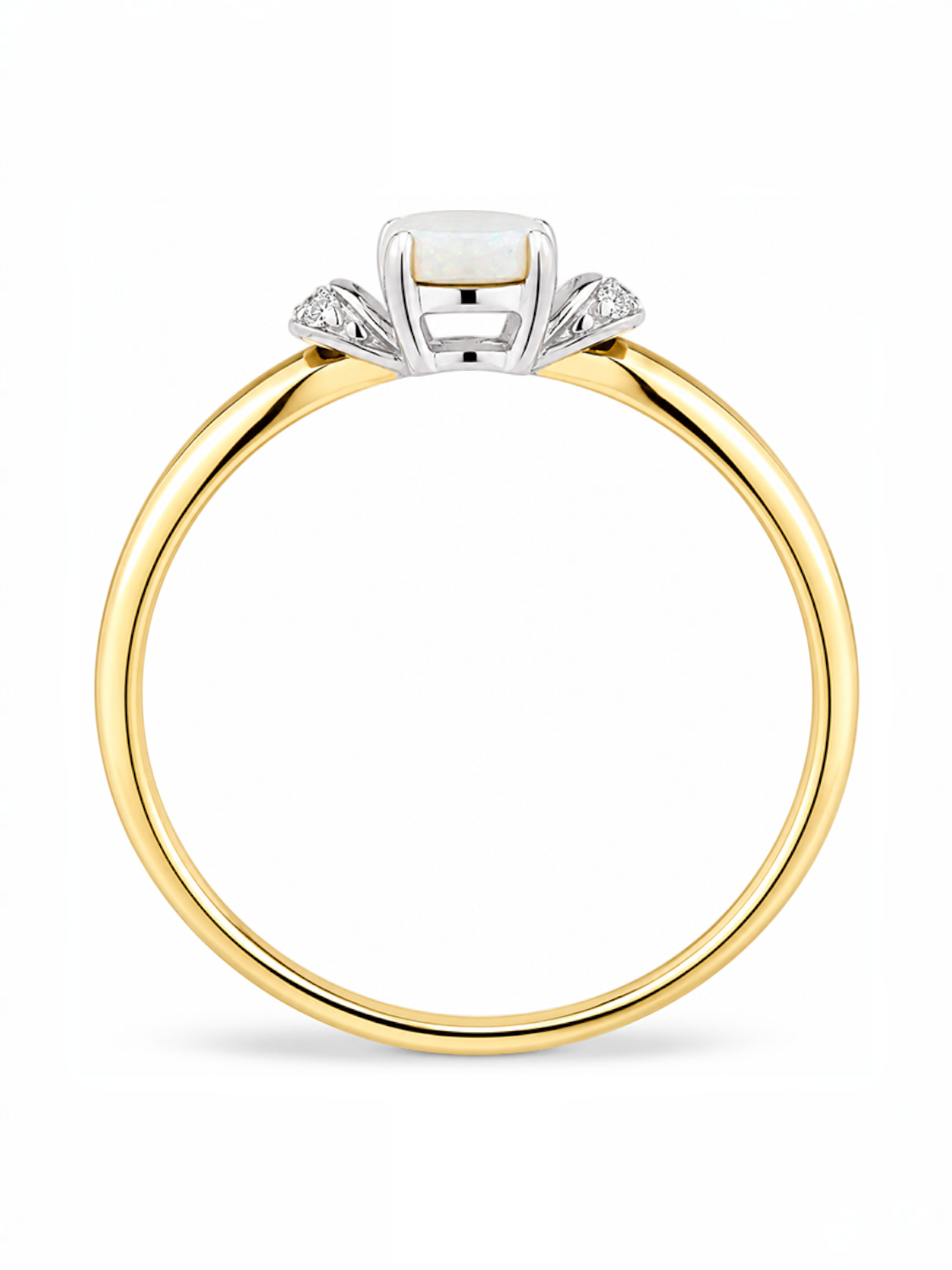 Ring, mit Opal, 375 Gelbgold