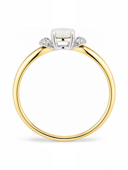 Ring, mit Opal, 375 Gelbgold