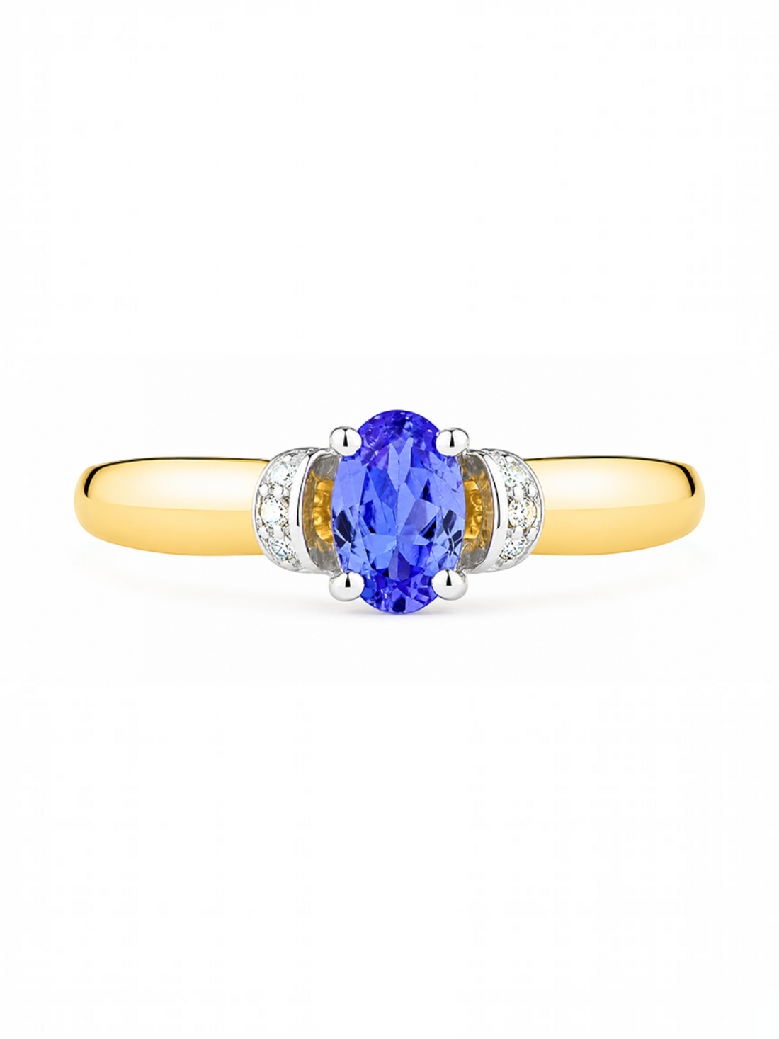 Ring, mit Tansanit, 375 Gelbgold