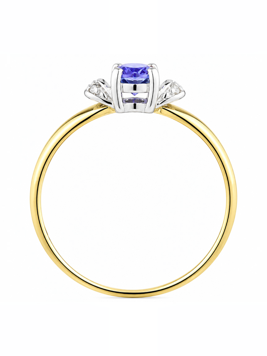 Ring, mit Tansanit, 375 Gelbgold