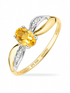 Ring, mit Citrin, 375 Gelbgold