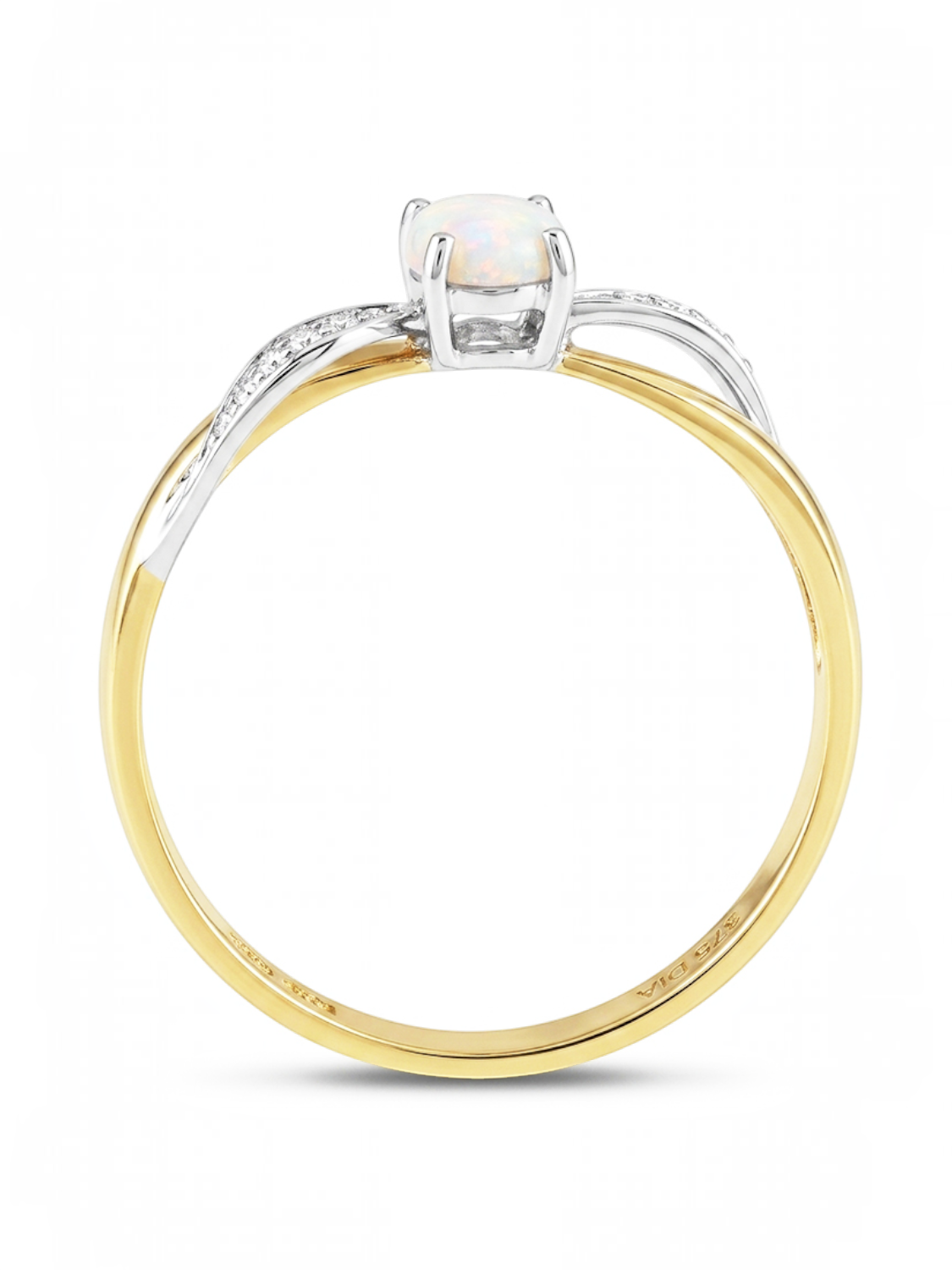 Ring, mit Opal, 375 Gelbgold