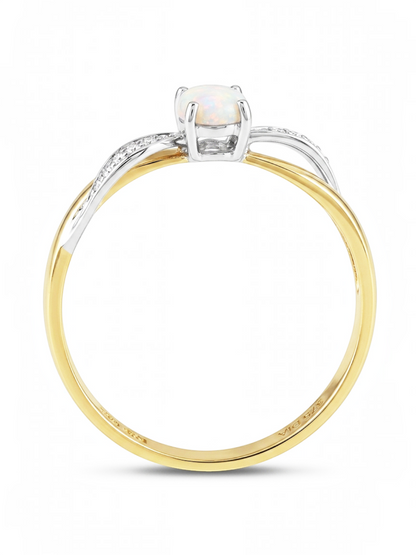 Ring, mit Opal, 375 Gelbgold