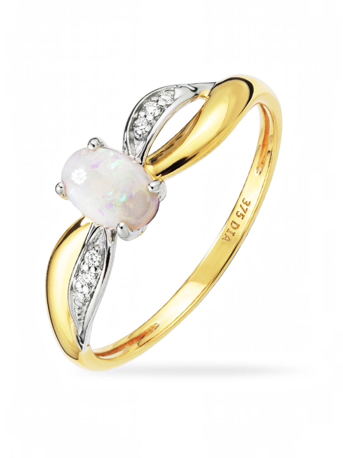 Ring, mit Opal, 375 Gelbgold