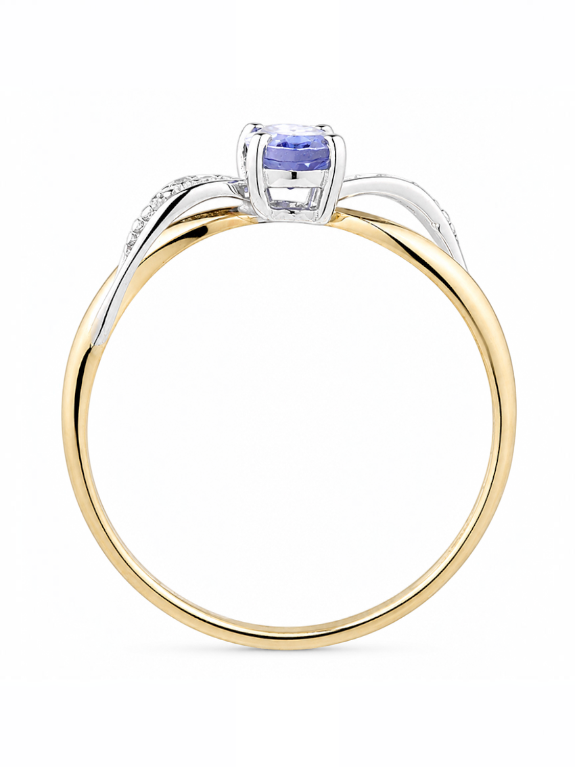 Ring, mit Tansanit, 375 Gelbgold