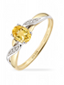Ring, mit Citrin, 375 Gelbgold