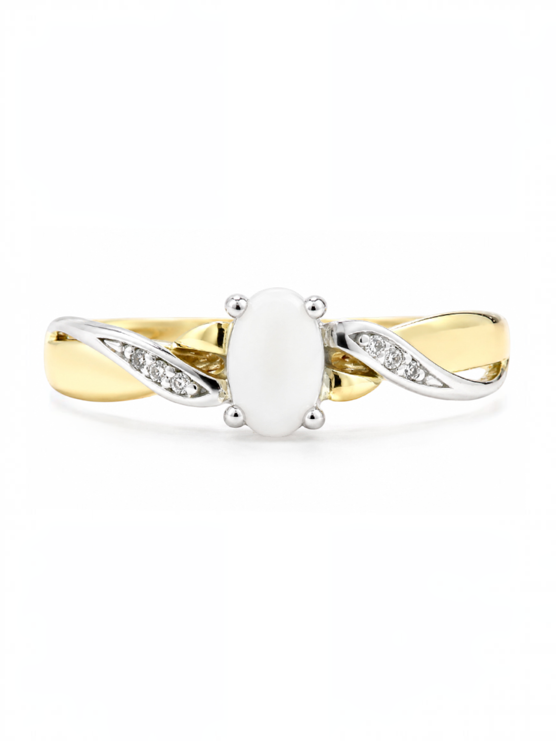 Ring, mit Opal, 375 Gelbgold
