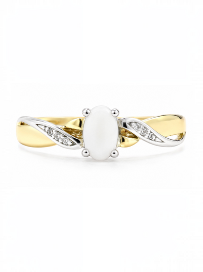 Ring, mit Opal, 375 Gelbgold