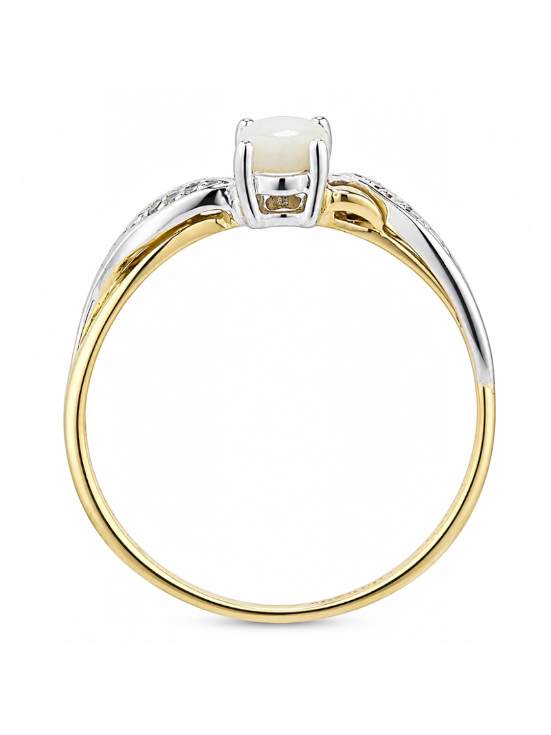 Ring, mit Opal, 375 Gelbgold