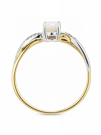 Ring, mit Opal, 375 Gelbgold