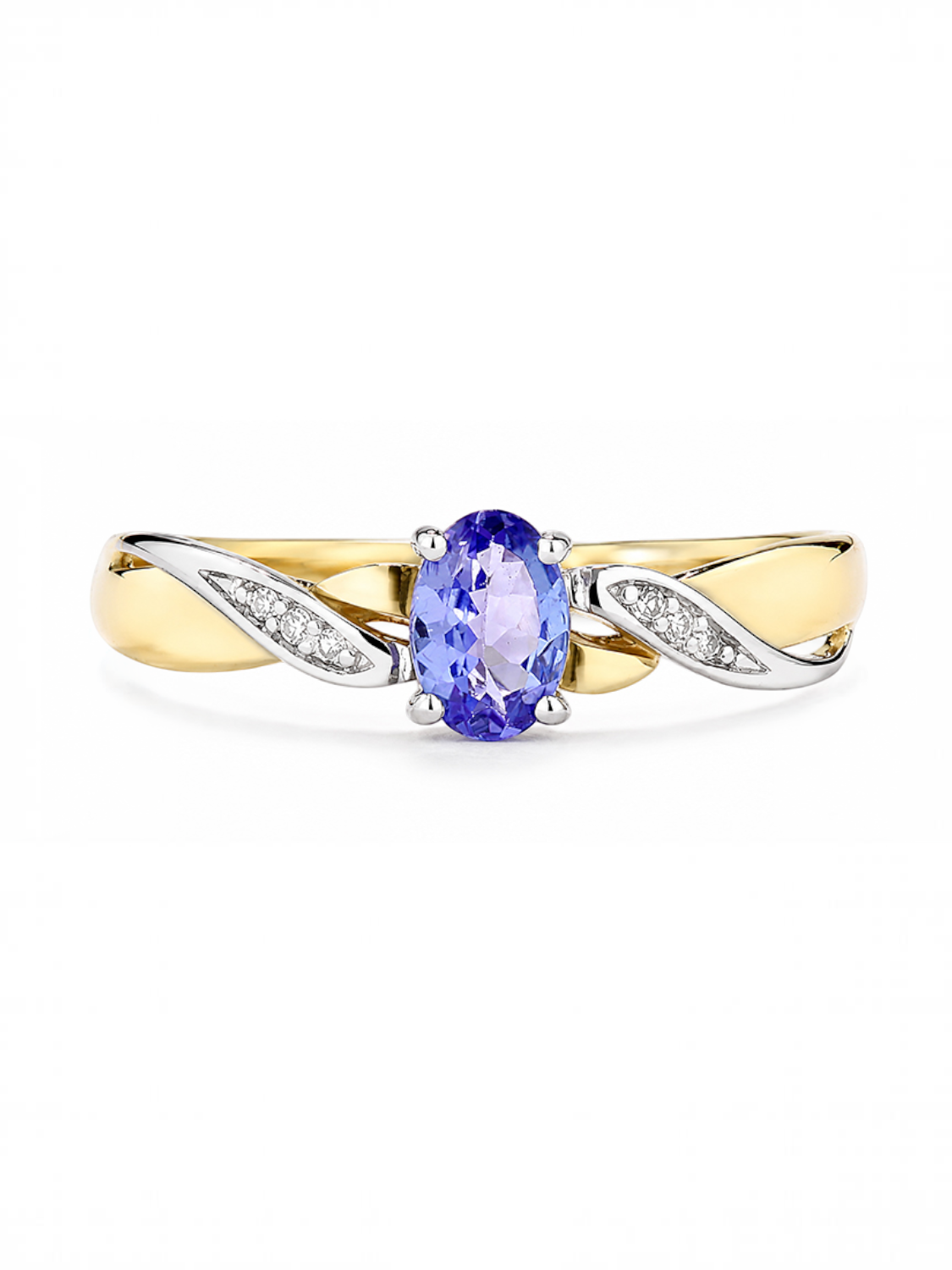 Ring, mit Tansanit, 375 Gelbgold