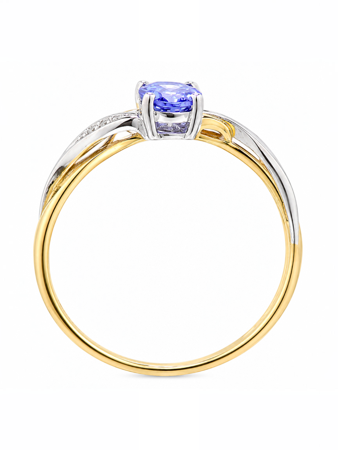 Ring, mit Tansanit, 375 Gelbgold