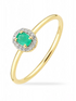 Ring, mit Smaragd, 375 Gelbgold