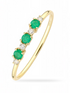 Ring, mit Smaragd, 375 Gelbgold