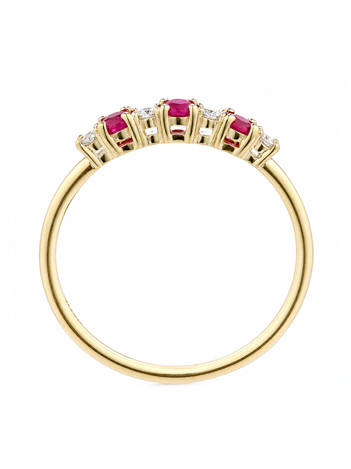 Ring, mit Rubin, 375 Gelbgold