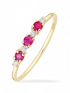 Ring, mit Rubin, 375 Gelbgold