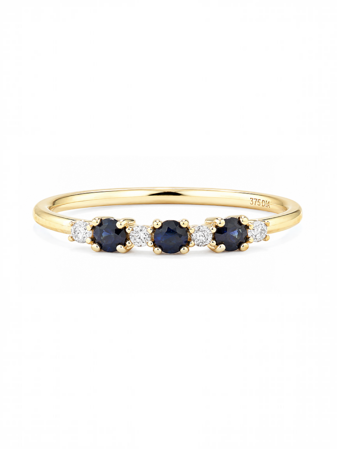 Ring, mit Saphir, 375 Gelbgold