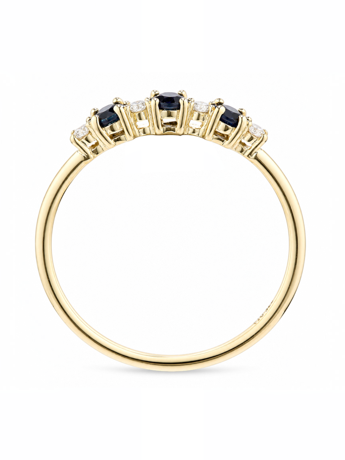 Ring, mit Saphir, 375 Gelbgold