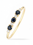 Ring, mit Saphir, 375 Gelbgold