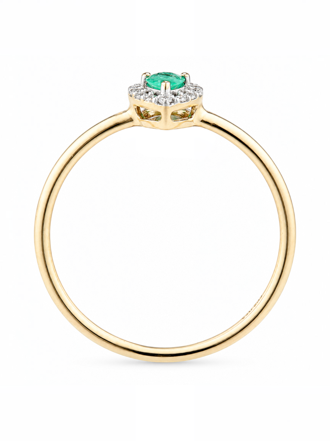 Ring, mit Smaragd, 375 Gelbgold