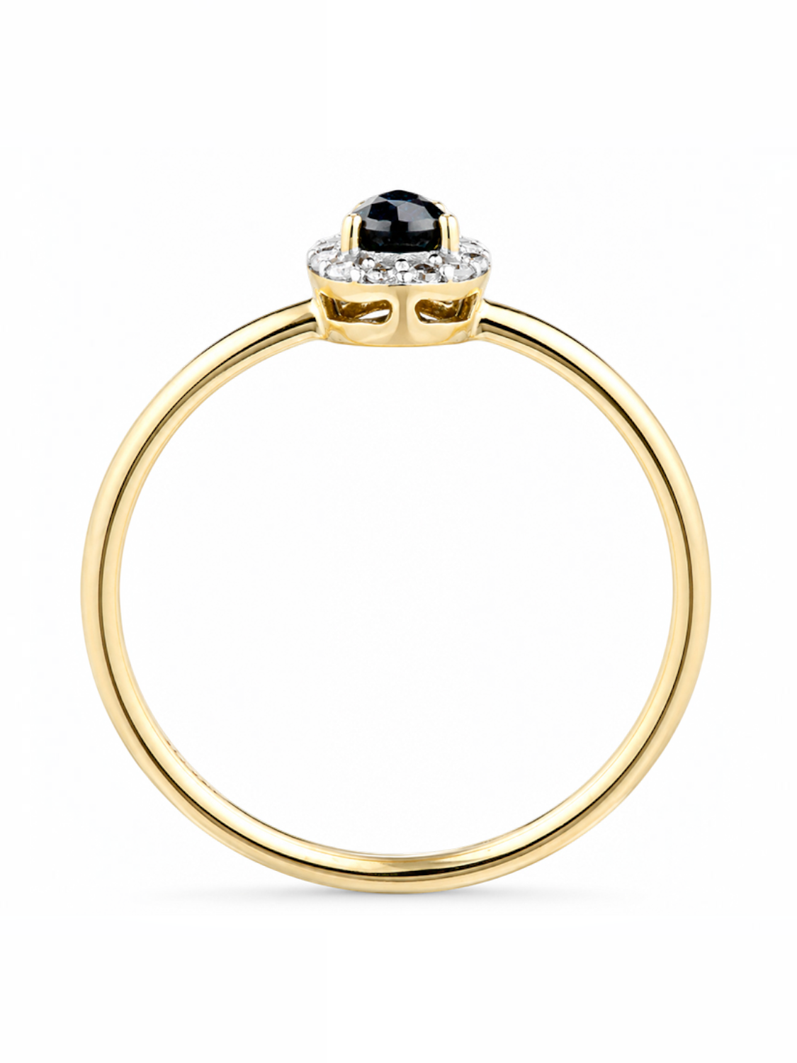 Ring, mit Saphir, 375 Gelbgold