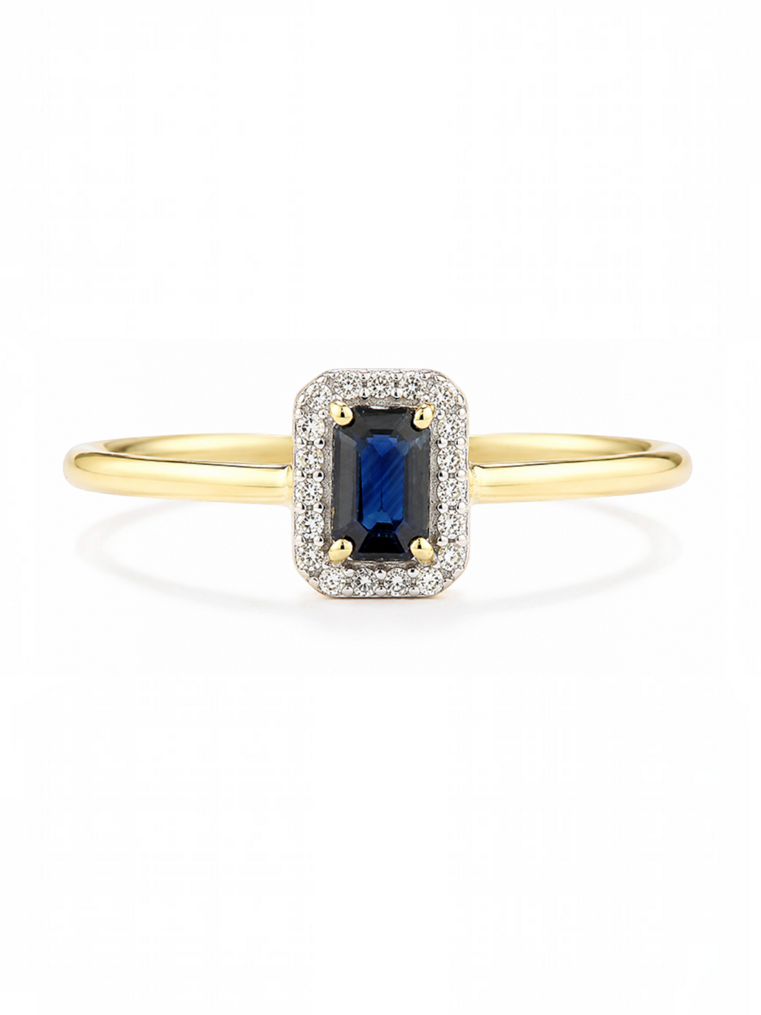 Ring, mit Saphir, 375 Gelbgold