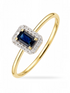 Ring, mit Saphir, 375 Gelbgold