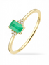 Ring, mit Smaragd, 375 Gelbgold