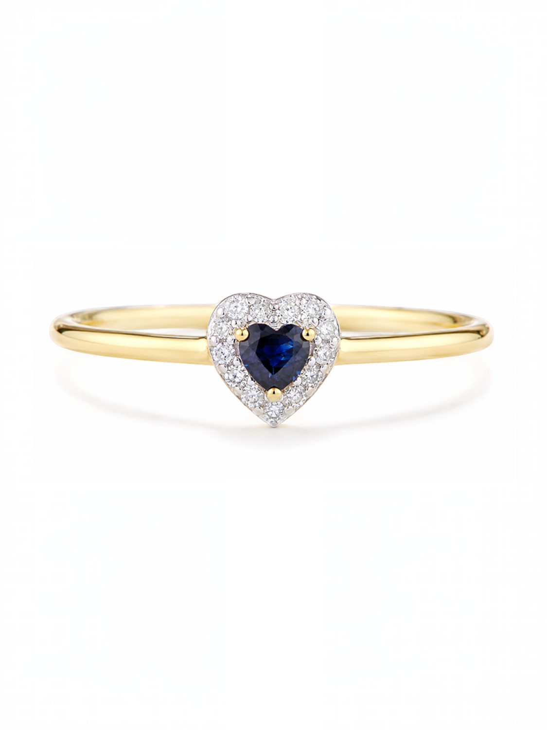 Ring, mit Saphir, 375 Gelbgold
