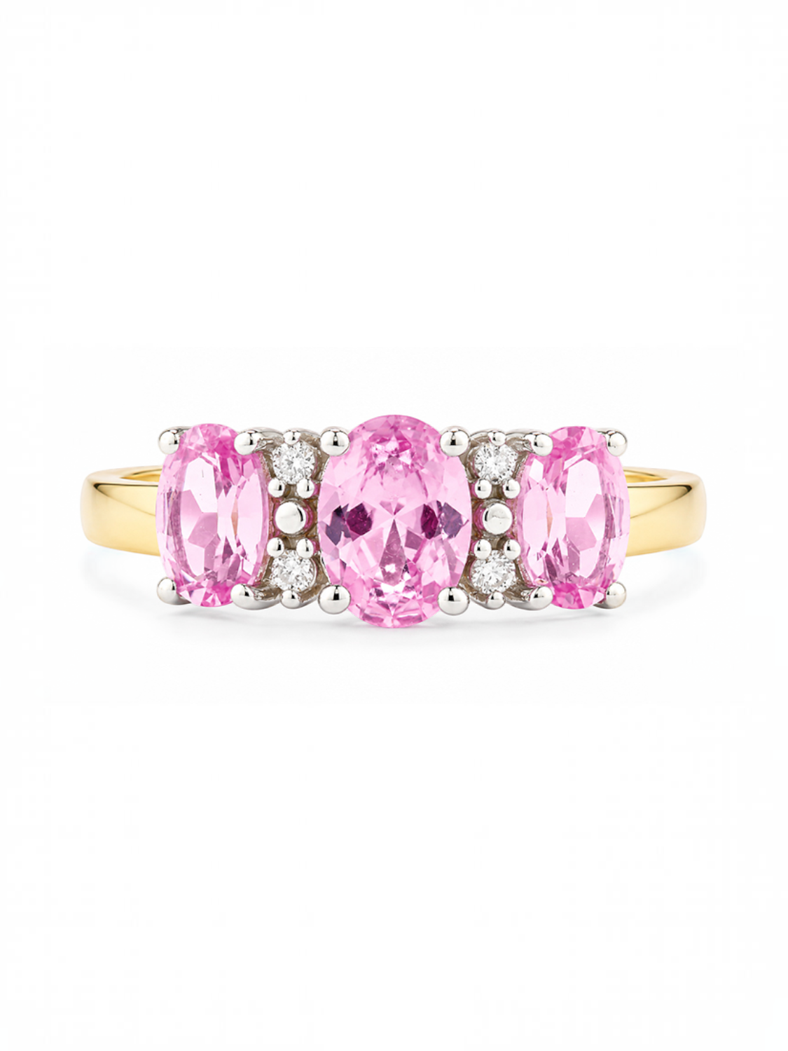 Ring, mit synth. Saphir, 375 Gelbgold