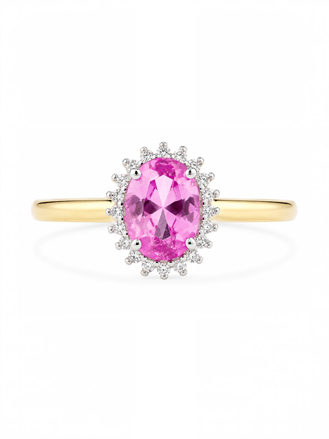 Ring, mit synth. Saphir, 375 Gelbgold