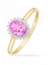 Ring, mit synth. Saphir, 375 Gelbgold
