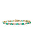 Armband aus 375 Gelbgold mit Diamant mit Smaragd