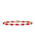 Armband aus 375 Gelbgold mit Diamant mit Rubin
