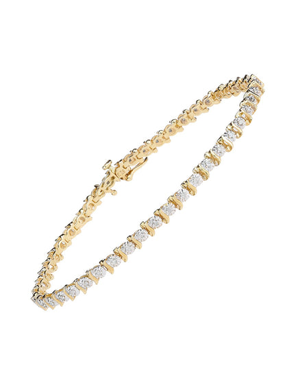 Armband aus 375 Gelbgold mit Diamant