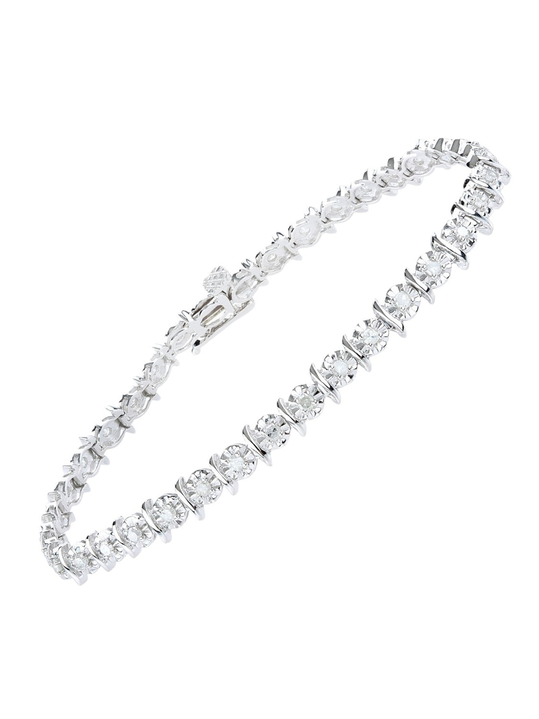 Armband aus 375 Weißgold mit Diamant