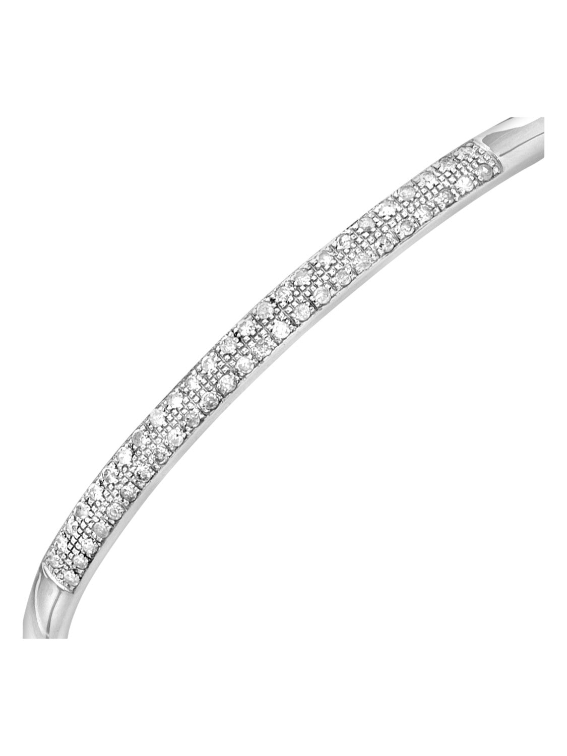 Armreif aus 375 Weißgold mit Diamant