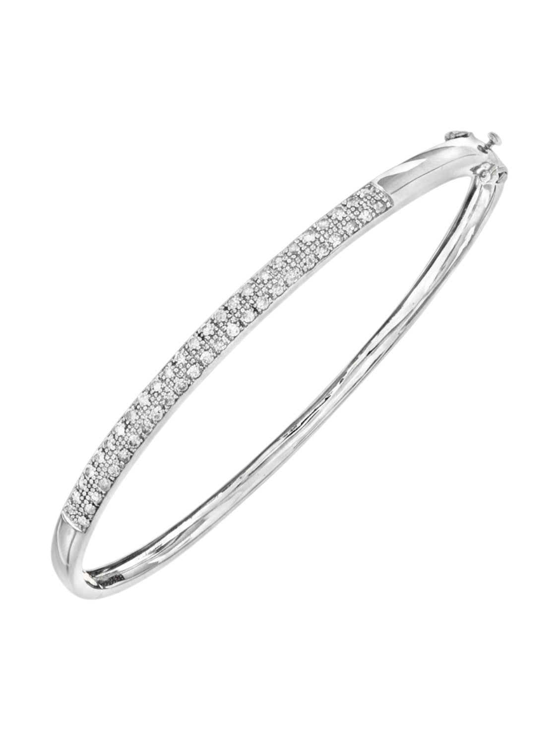 Armreif aus 375 Weißgold mit Diamant