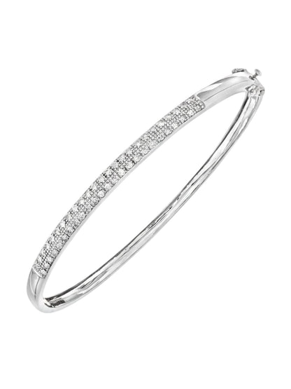 Armreif aus 375 Weißgold mit Diamant