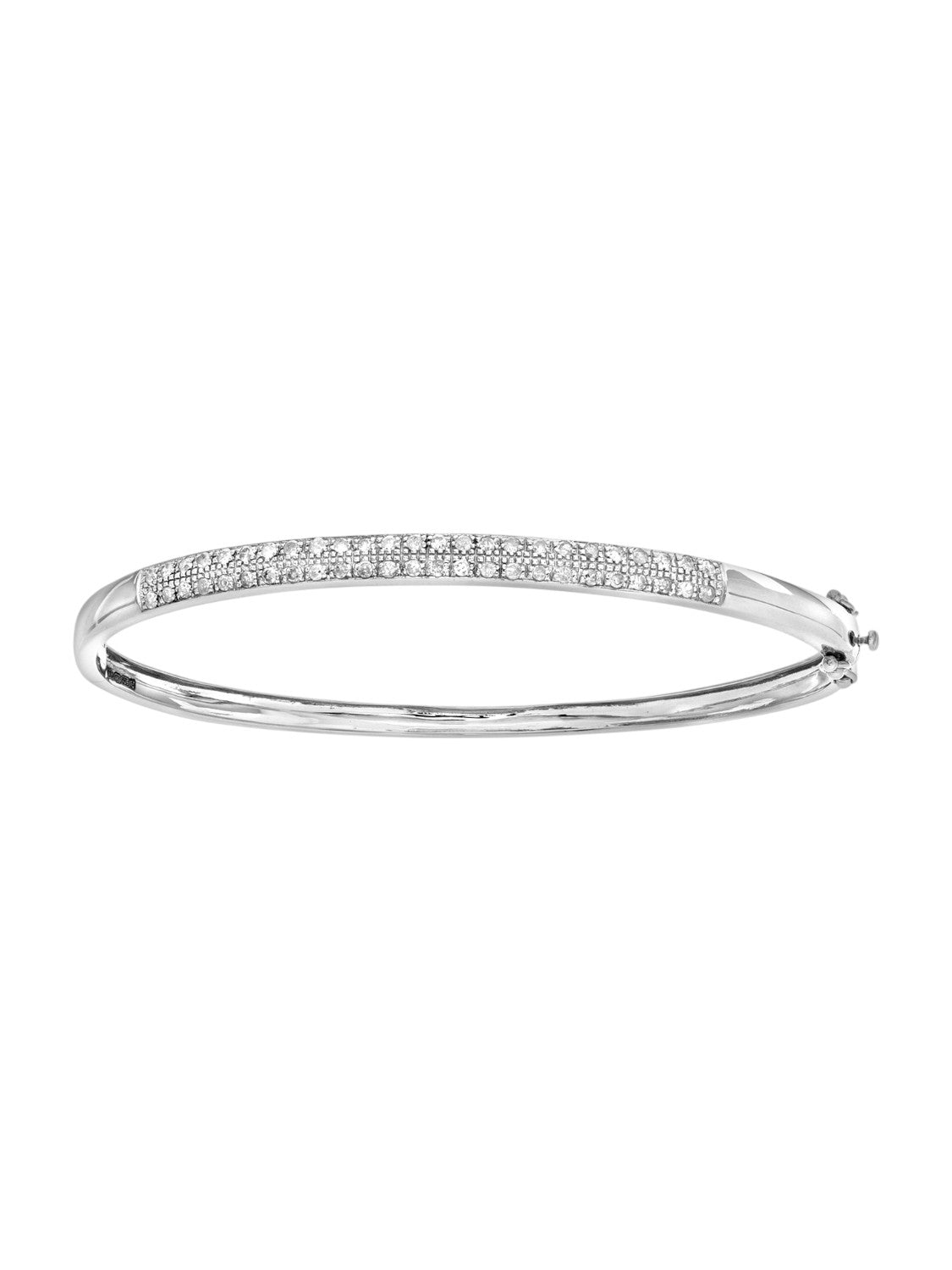 Armreif aus 375 Weißgold mit Diamant
