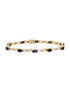 Armband aus 375 Gelbgold mit Diamant mit Saphir