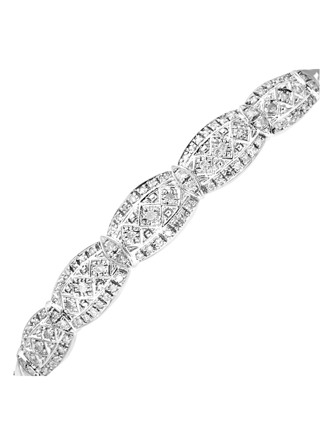 Armreif aus 375 Weißgold mit 0.50 Karat Diamant