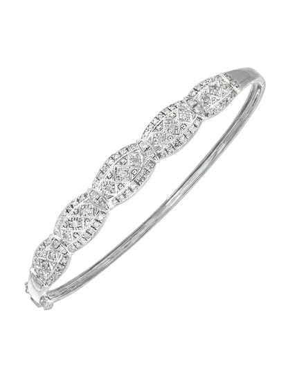 Armreif aus 375 Weißgold mit 0.50 Karat Diamant