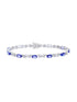 Armband aus 375 Weißgold mit Diamant mit Tansanit