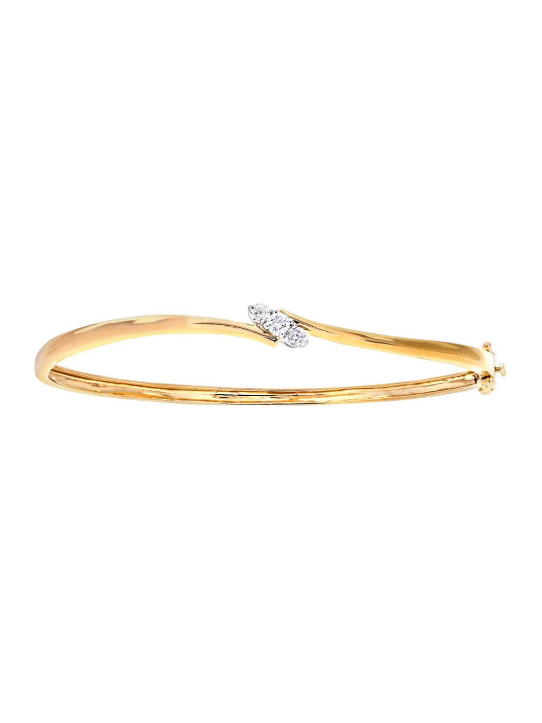 Armreif aus 375 Gelbgold mit 0.25 Karat Diamant