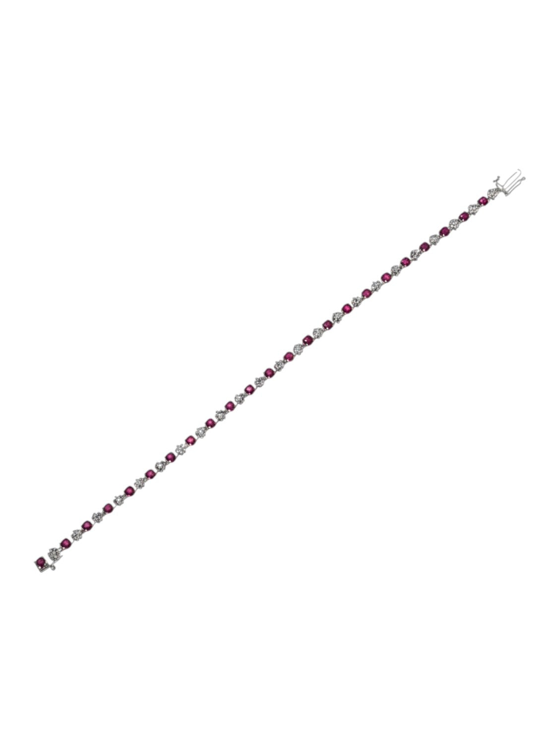 Armband aus 375 Weißgold mit 2.70 Karat Diamant mit Rubin
